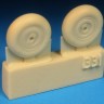 Barracuda Studios BCR72331 Curtiss P-40B/P-40C Mainwheels w/Smooth Tire 1/72