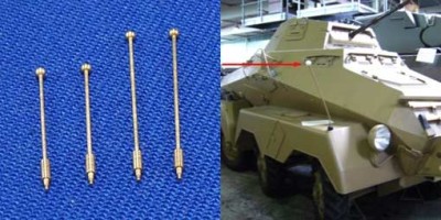 RB Model 35A01 Outline marker 2 x 13,8mm &amp; 2 x 17,9mm For different military vehicle 1/35