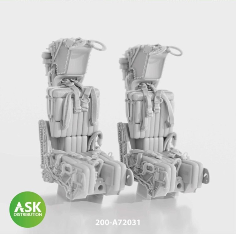 Art Scale 200-A72031 GRU-7A ejection seat including seat belts, 2 pcs. - Grumman F-14A/F-14B Tomcat Early 1/72