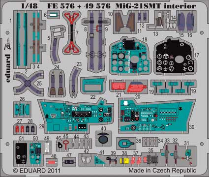 Eduard FE576 MiG-21SMT interior