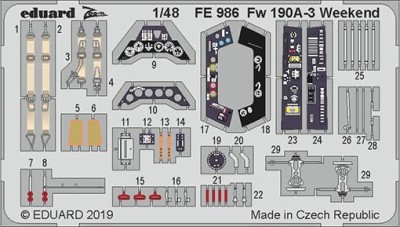 Eduard FE986 1/48 Fw 190A-3 Weekend (EDU)