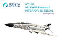 Quinta Studio QD72092 F-4J/S (Hasegawa) 3D Декаль интерьера кабины 1/72