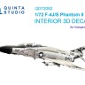 Quinta Studio QD72092 F-4J/S (Hasegawa) 3D Декаль интерьера кабины 1/72