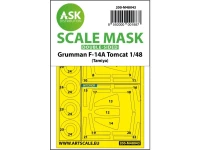 Art Scale 200-M48043 Grumman F-14A Tomcat wheels and canopy frame paint masks (inside and outside) 1/48