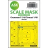 Art Scale 200-M48043 Grumman F-14A Tomcat wheels and canopy frame paint masks (inside and outside) 1/48