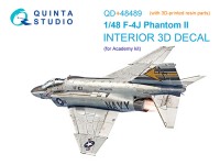 Quinta studio QD+48489 F-4J Phantom II (Academy) 3D Декаль интерьера 1/48