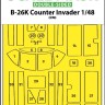 Art Scale 200-M48256 Douglas B-26K Counter Invader canopy frame paint mask (inside and outside) 1/48