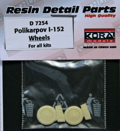 Kora Model D7254 Wheels for Polikarpov I-152 (all kits) 1/72