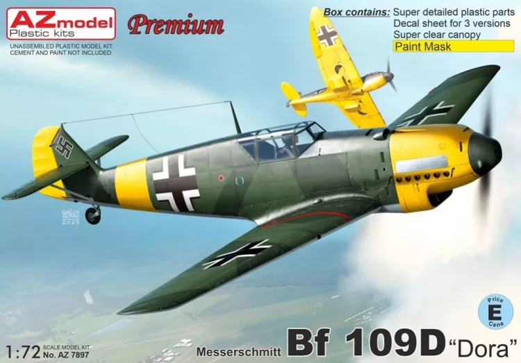 Az Model 78097 Messerschmitt Bf 109D 'Dora' (3x camo) 1/72
