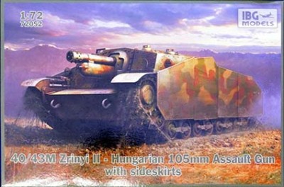 IBG Models 72052 40/43M Zrinyi II 105mm Assault Gun w/ sidesk. 1/72