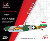 Armory AR14307 Messerschmitt Bf-109E "Foreign Service Aces", Pt.2 - Hungary, Slovakia, Bulgaria, Romania, Croatia plastic injected kit with PE parts 1/144