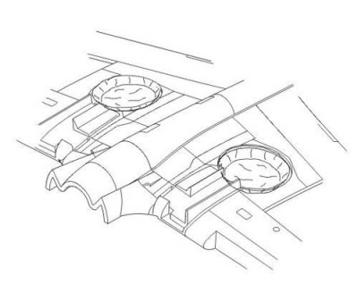 CMK 5052 P-40 E/K/M/N Warhawk-undercar.bays with Canvas covers for HAS 1/32