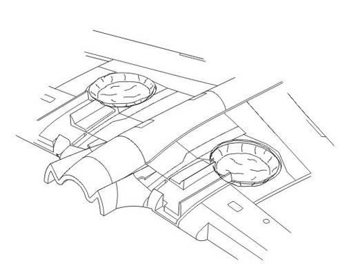 CMK 5052 P-40 E/K/M/N Warhawk-undercar.bays with Canvas covers for HAS 1/32