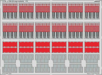 Eduard 73761 SET C-130J-30 cargo seatbelts (ZVE) 1/72