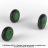 Armory ARAW48027 Mikoyan MiG-21 Fishbed wheels with weighted tires/tyres, early MiG-21F, MiG-21F-13, MiG-21U 1/48