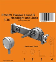 CMK P35039 Panzer I Ausf.B - Headlight and Jack (ACAD) 1/35