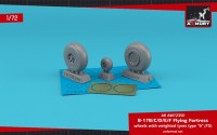 Armory ARAW72350 Boeing B-17B/B-17C/B-17D/B-17E/B-17F Flying Fortress wheels with weighted tyres type "b" 1/72