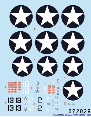 HGW 572029 Decals Wildcat Aces over Guadalcanal 1/72