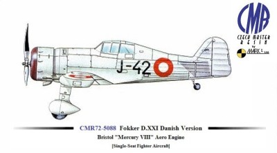 CZECHMASTER CMR-72088 1/72 Fokker D.XXI Danish version