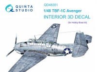 Quinta studio QD48351 TBF-1C (Hobby Boss) 3D Декаль интерьера кабины 1/48