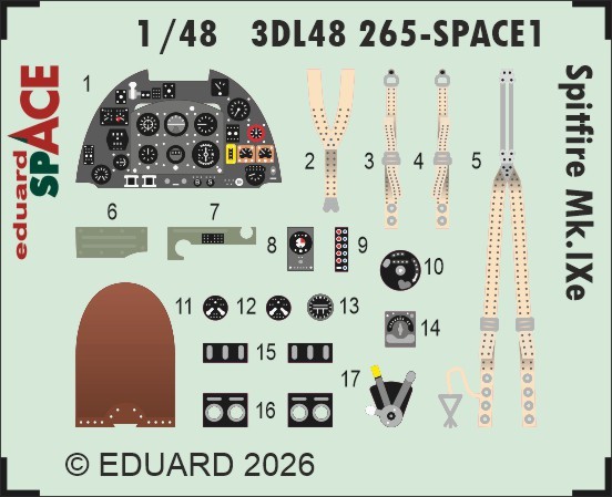 Eduard 3DL48265 Spitfire Mk.IXe SPACE (AIRF) 1/48