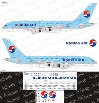 Ascensio 380-003 Airbus A380-800 (Koean Ar) 1/144