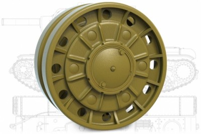 Miniarm 35222 КВ-1, КВ-1Э, КВ-6 Опорный каток усиленный с ребрами жесткости (Обр. 41г) 1/35