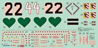 HM Decals HMD-48034 1/48 Decals Fw 190A Jagdgeschwader JG 54