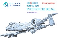Quinta studio QDS-48323 A-10C (Academy) (Малая версия) 3D Декаль интерьера кабины 1/48