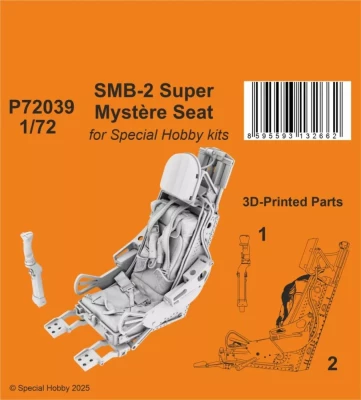 CMK P72039 SMB-2 Super Mystere seat (SP.HOBBY) 1/72