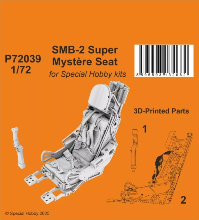 CMK P72039 SMB-2 Super Mystere seat (SP.HOBBY) 1/72