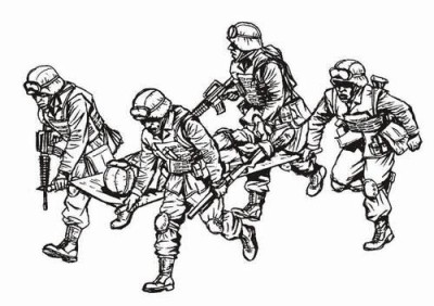 CMK F35196 US Marines in Iraq transp.sold.into UH-60 (5 fig) 1/35