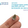 Quinta studio QR72054 Комплект ремней для самолета ВВС Британии, конец/после ВМВ (2 шт) 1/72