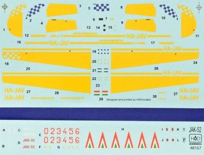 HAD 48167 Decal Jak-52 Vri Gyula (+HU AF signs) 1/48