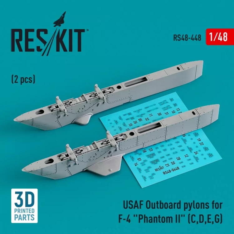 Reskit 48448 USAF Outboard pylons F-4 'Phantom II' C,D,E,G 1/48