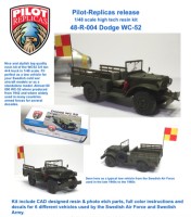 Pilot Replicas PR48R-004 Dodge WC-52 tow truck jeep 1/48
