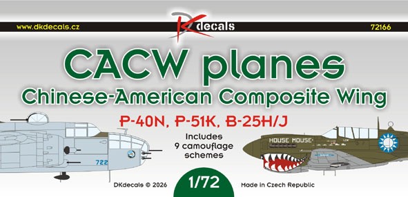 Dk Decals 72166 Chinese-American Composite Wing (9x camo) 1/72