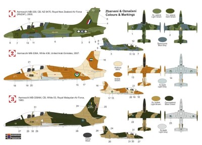 Kovozavody Prostejov 72525 Aermacchi MB-339 International (3x camo) 1/72