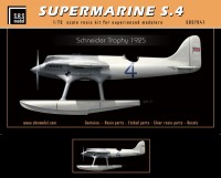 Sbs Model M7041 Supermarine S.4 'Schneider Trophy 1925' 1/72