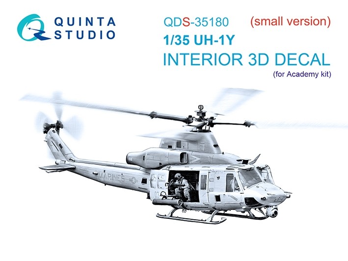 Quinta studio QDS-35180 UH-1Y (Academy) (малая версия) 1/35