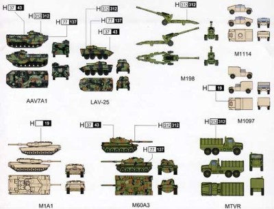 Trumpeter 06617 M1,M60;AAVP7,LAV25 sets (64004) 1/350 1/35