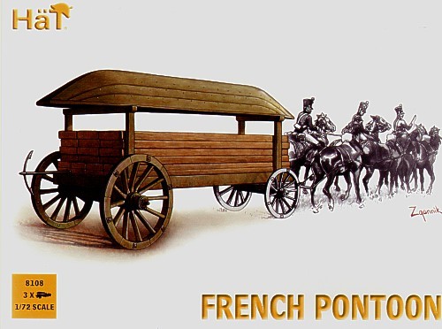 HAT 8108 French Pontoon x 3 per box A1035R Restocks Production 1/72