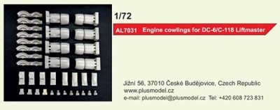 Plus model AL7031 1/72 DC-6/C-118 Liftmaster - engine cowlings