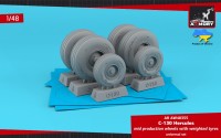 Armory ARAW48355 Lockheed C-130 Hercules wheels with weighted effect tyres, mid type 1/48