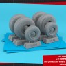 Armory ARAW48355 Lockheed C-130 Hercules wheels with weighted effect tyres, mid type 1/48