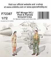 CMK F72387 IAF Mirage IIICJ Pilot & Female Ground Crew 1/72