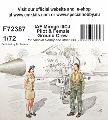 CMK F72387 IAF Mirage IIICJ Pilot &amp; Female Ground Crew 1/72