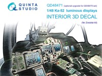 Quinta Studio QD48471 Ка-52 включенные дисплеи для наборов QD48470/QDS-48470 (Звезда) 1/48