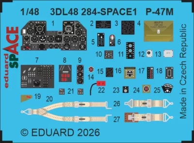 Eduard 3DL48284 P-47M SPACE (TAM) 1/48