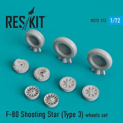 Reskit RS72-0173 F-80 Shooting Star (Type 3) wheels (AIRF/SWD) 1/72